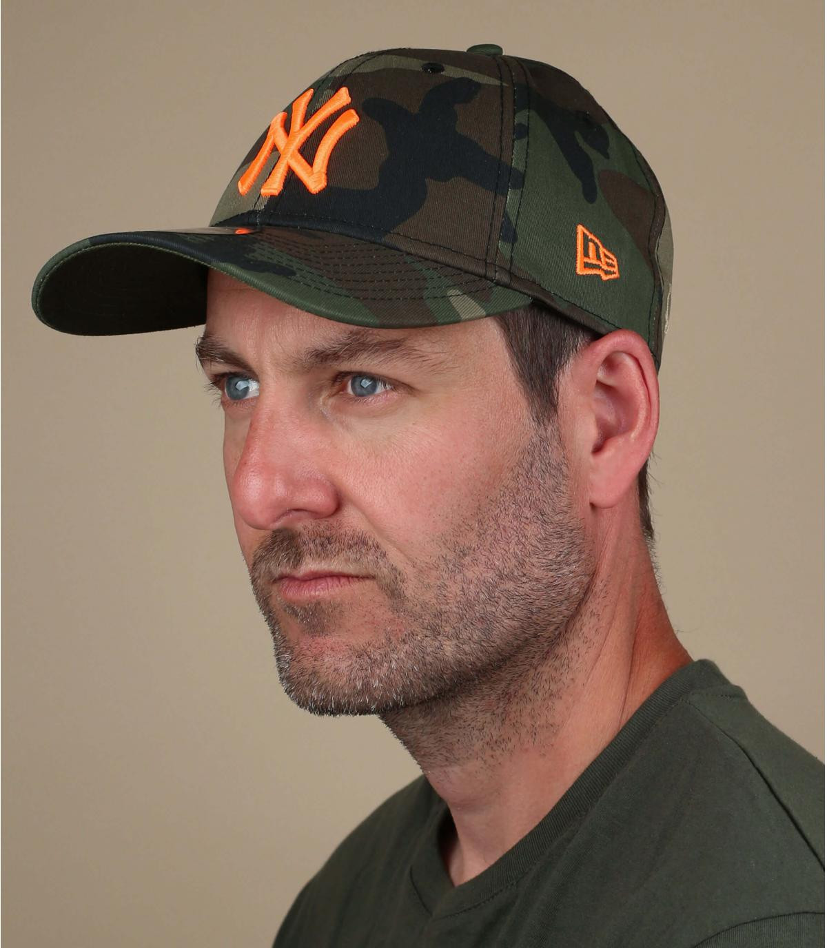 NY camo cap Camo Ess 940 LA woodland neon orange